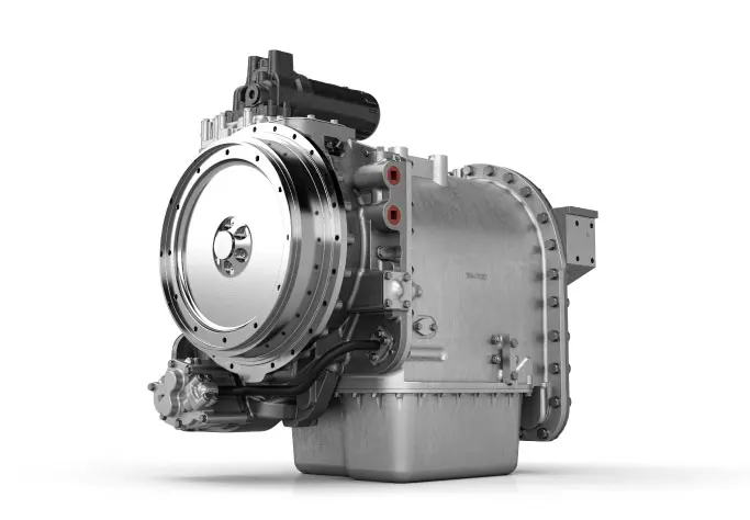 A rendered image of an Allison Transmission 6000 Series transmission