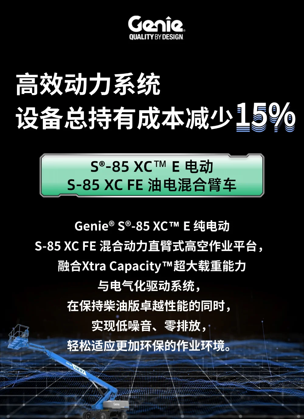 强势亮相，蓄势待发：吉尼全新26米电动和油电混合动力臂车Buff 叠满之（一）