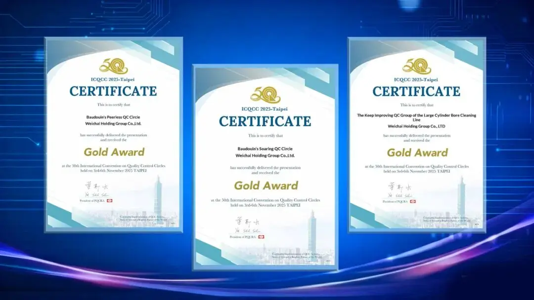 “质量奥林匹克”,潍柴金奖+3!